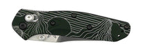 Custom Engraved Benchmade 945 Mini Osborne Folding Knife 2.92" S30V Satin Plain Blade, Green