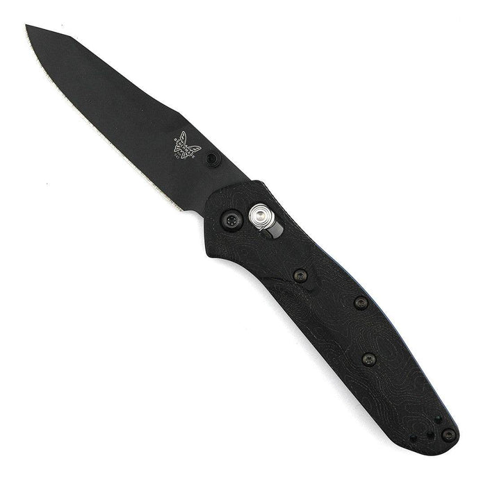 Custom Engraved Benchmade 945BK-1 Mini Osborne Knife Black G-10