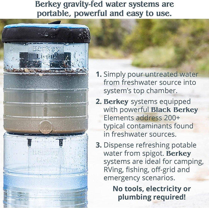 Big Berkey Gravity-Fed Water Filter System BU2 (2.25 Gal)