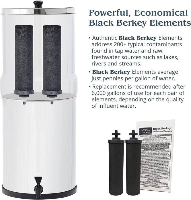 Big Berkey Gravity-Fed Water Filter System BU2 (2.25 Gal)