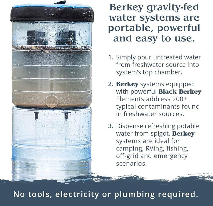 Royal Berkey Gravity-Fed Water Filter with 2 Black Berkey Elements RU2 (3.25 Gal)