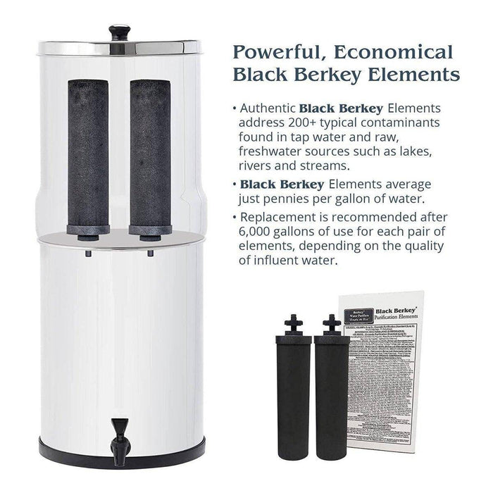 Travel Berkey Gravity-Fed Water Filter TU2 (1.5 Gal)