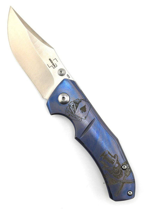 Boker 01BO312 Jive Semi-Custom Titanium Folding Knife 2.95" D2