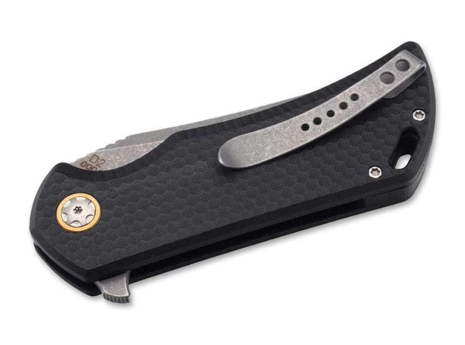 Boker Plus Golem Flipper Folding Knife, D2 Steel, G10 Black, 01BO192