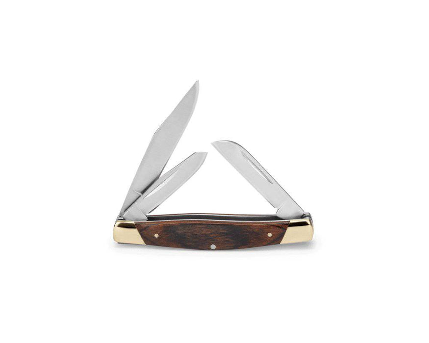 Buck 373 Trio Stockman w/Three Blades & Woodgrain Handle 3.25" Closed