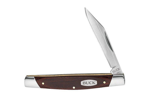 Buck 379 Solo Single Blade Pocket Knife 3" Closed Woodgrain Handles