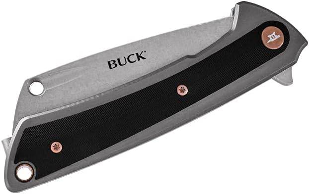 Buck Knives 263 HiLine Folding Pocket Knife 3.6" D2 Satin Blade Aluminum G10 Handle