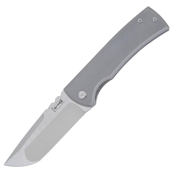 Chaves Redencion 229 Lee Williams Kickstop Flipper Stonewashed Drop Point Titanium 3.50"