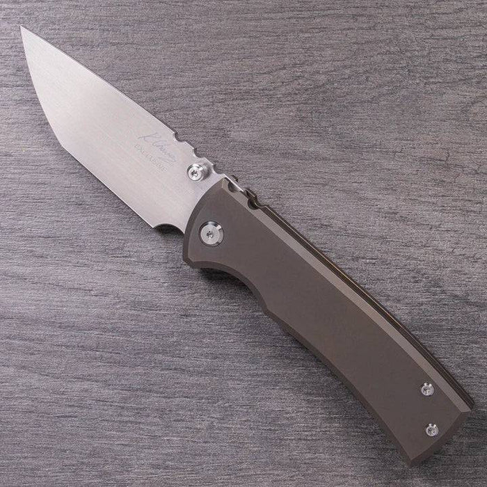 Chaves Redencion 229 Lee Williams Kickstop Flipper Stonewashed Tanto Titanium 3.50"