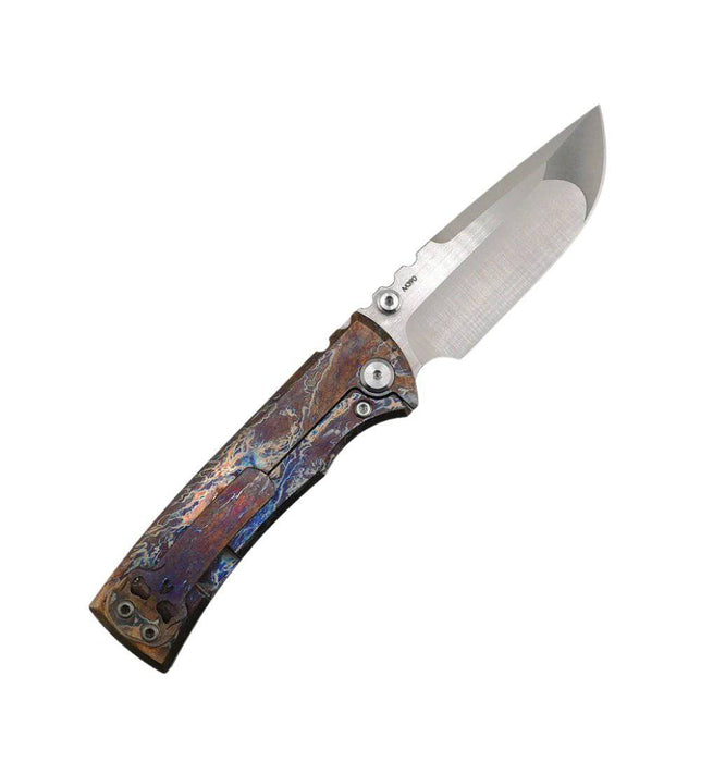 Chaves Redencion Street Custom Titanium Drop Point Knife "LightningStrike"