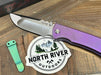 Chaves Redencion Street Semi-Custom Titanium Drop Point Knife "Purple Monster"