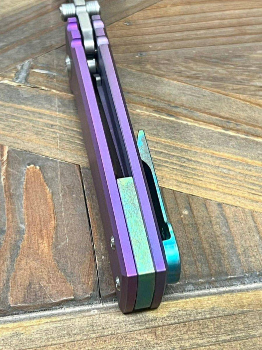 Chaves Redencion Street Semi-Custom Titanium Drop Point Knife "Purple Monster"