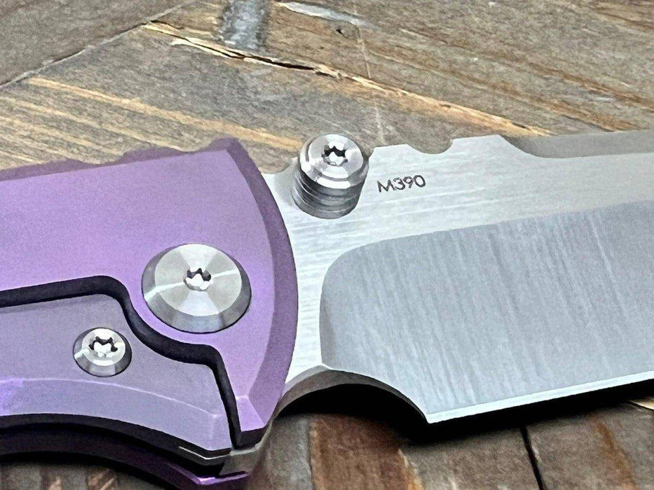 Chaves Redencion Street Semi-Custom Titanium Drop Point Knife "Purple Monster"