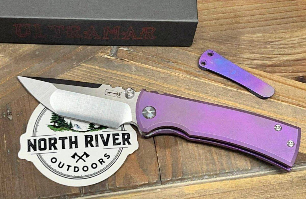 Chaves Redencion Street Semi-Custom Titanium Tanto Knife "BlueBerry"