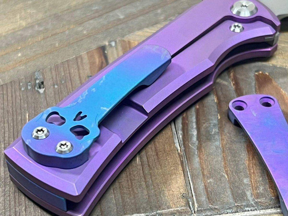 Chaves Redencion Street Semi-Custom Titanium Tanto Knife "BlueBerry"