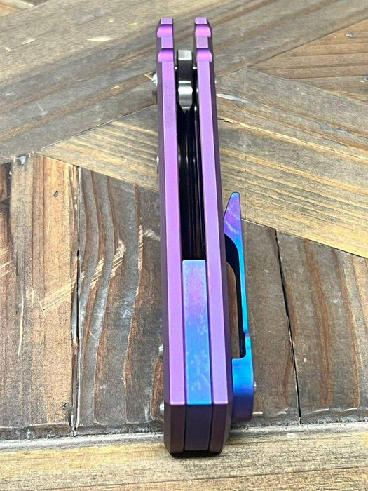 Chaves Redencion Street Semi-Custom Titanium Tanto Knife "BlueBerry"