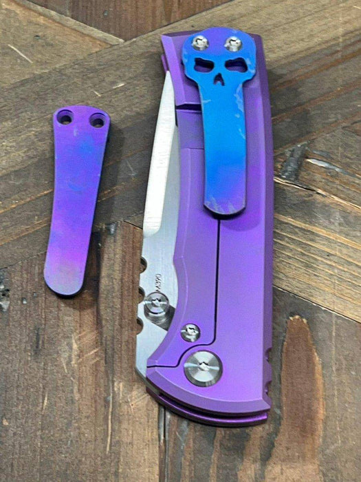 Chaves Redencion Street Semi-Custom Titanium Tanto Knife "BlueBerry"