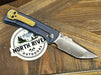 Chaves Street Semi-Custom Titanium Tanto Knife "Blue & Gold"