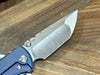 Chaves Street Semi-Custom Titanium Tanto Knife "Blue & Gold"