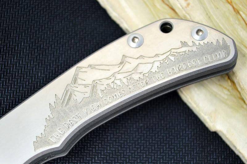 Chris Reeve Custom Impinda Blade Show Knife Titanium “The Climb”