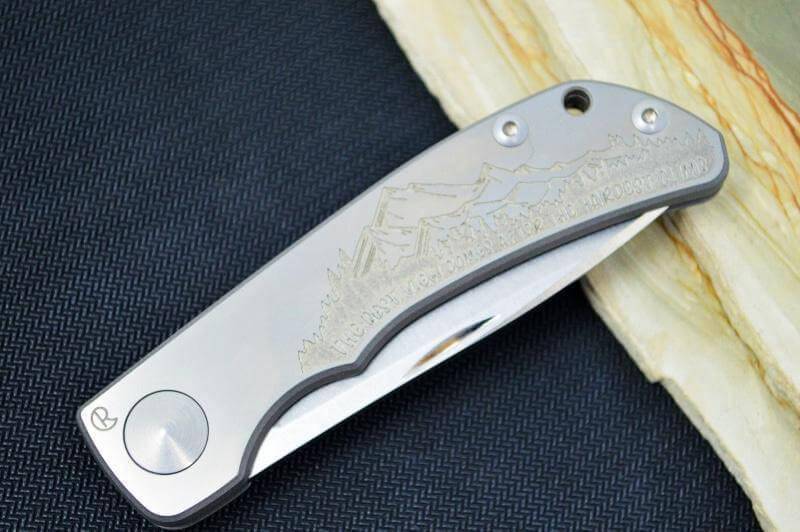 Chris Reeve Custom Impinda Blade Show Knife Titanium “The Climb”