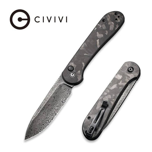 CIVIVI C2103DS-3 Button Lock Elementum Folding Knife 3.47" Damascus