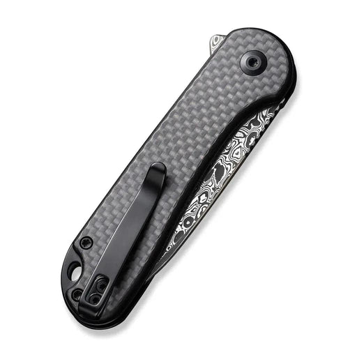 CIVIVI Knives Elementum Flipper Knife 2.96" Damascus, Carbon Fiber CIVC907DS