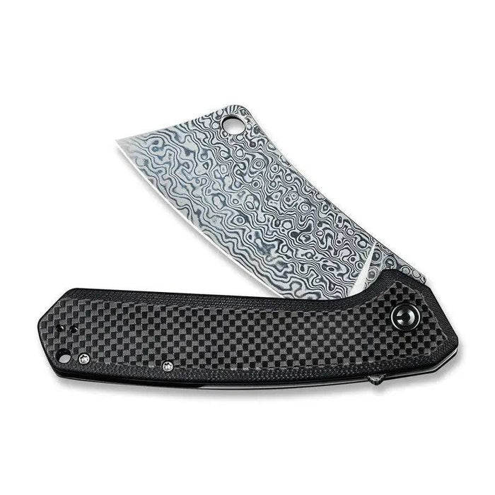 Civivi Mastodon Liner Lock Black G-10 / CF (3.8" Damascus) C2012DS-1