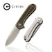 CIVIVI Mini Elementum Keyring Flipper Knife 1.83" Brass