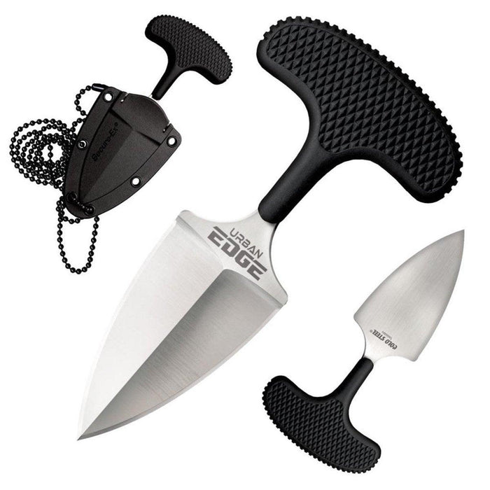 Cold Steel 43XL Urban Edge Push Dagger 2-1/2" Plain Blade, Kray-Ex Handle, Secure-Ex Sheath