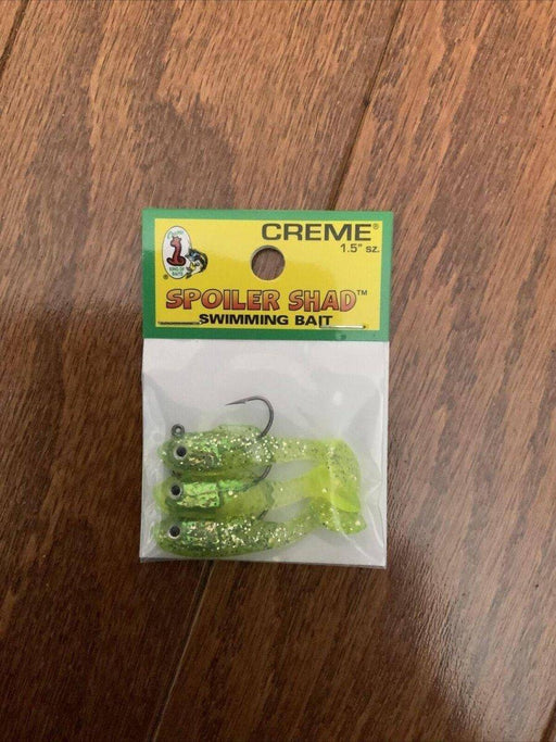 Creme Lures SSB105 Spoiler Shad Chartreuse 1.5" Fishing Lure