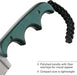 CRKT 2394 Folts Minimalist Katana Fixed Blade Neck Knife 3.56" Plain Blade Green Resin Fiber Handles