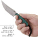 CRKT 2394 Folts Minimalist Katana Fixed Blade Neck Knife 3.56" Plain Blade Green Resin Fiber Handles