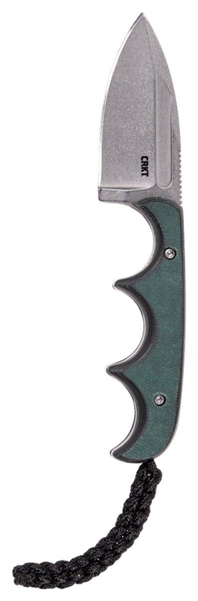 CRKT 2396 Folts Minimalist Fixed Blade Neck Knife 2.15" Stonewash Spear Point