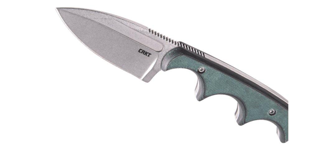 CRKT 2396 Folts Minimalist Fixed Blade Neck Knife 2.15" Stonewash Spear Point