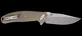 CRKT 2471 Butte Deadbolt Lock Assisted Flipper Knife 3.36" D2 Stonewashed G10