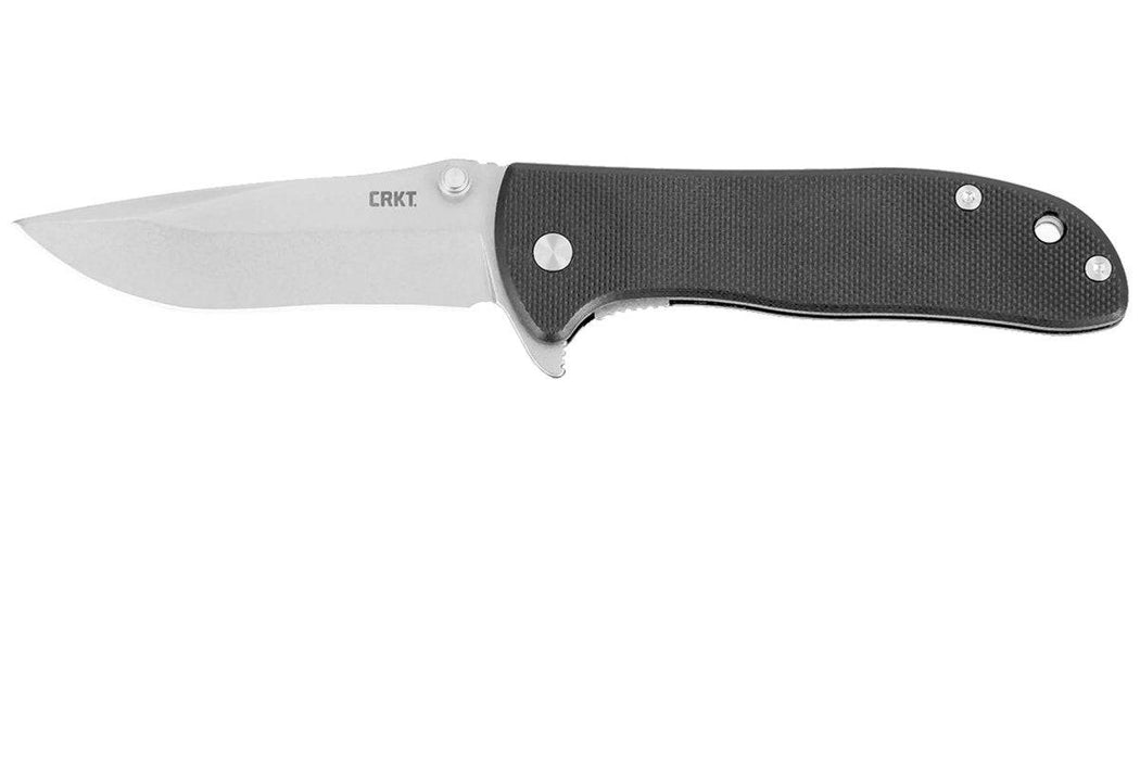 CRKT 6450D2 Drifter Liner Lock Flipper Knife 2.88" D2 Stonewashed Drop Point Black G10