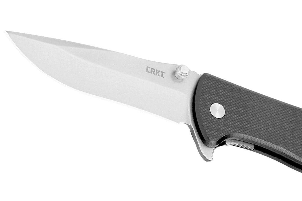 CRKT 6450D2 Drifter Liner Lock Flipper Knife 2.88" D2 Stonewashed Drop Point Black G10