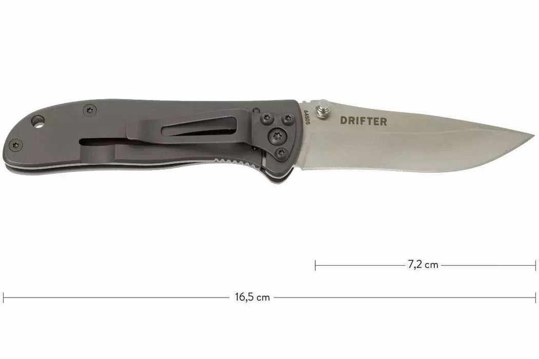 CRKT 6450S Drifter Folding Knife 2.88" D2 Stainless Steel Handles Frame Lock