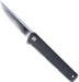 CRKT 7095KX CEO Compact Gentleman's Flipper Knife 2.61" Satin Clip Point Blade Black Handles