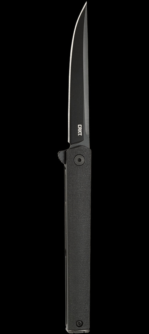 CRKT 7097K CEO Flipper Knife 3.35" Black Blade,  Handles