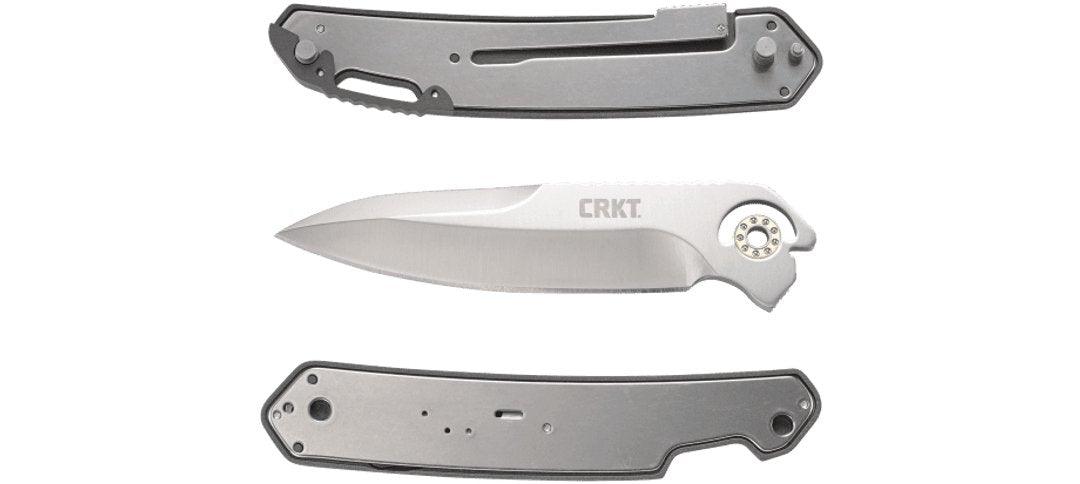 CRKT Bona Fide Linerlock Silver D2 Field Strip Folding Knife