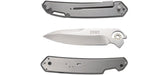 CRKT Bona Fide Linerlock Silver D2 Field Strip Folding Knife