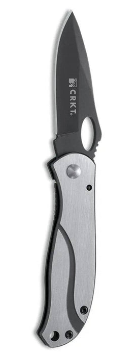 CRKT Pazoda 2 Folding Knife 2.125" Plain Blade, Stainless Steel Handles