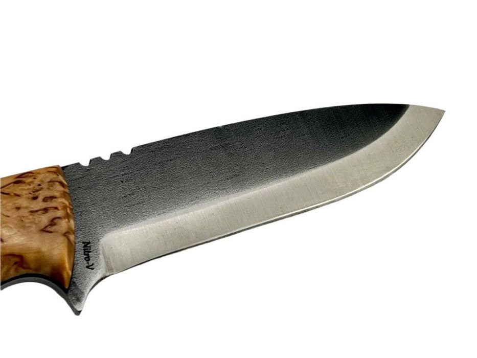 CUR Custom Kestrel Fixed Blade with Salted Maple Handle Mosaic Pins (USA)