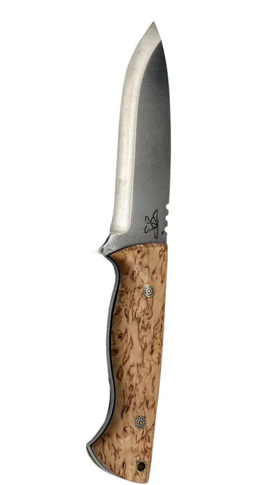 CUR Custom Kestrel Fixed Blade with Salted Maple Handle Mosaic Pins (USA)