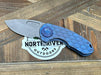 Curtiss F3 Compact Slicer Flipper PM-Mill Handles SW MagnaCut Blasted Ti Blue (USA)