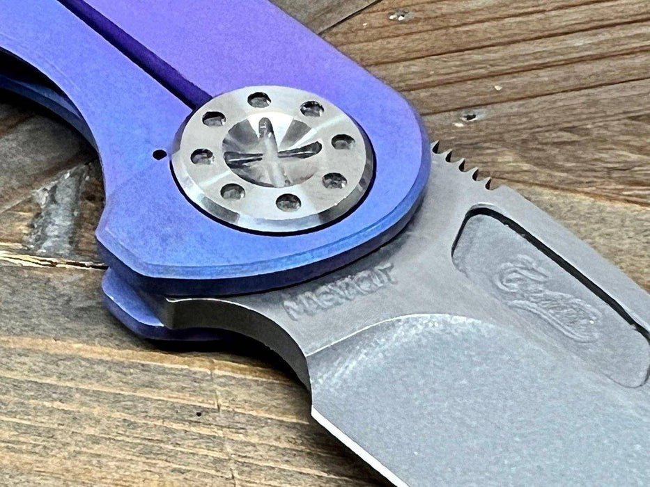 Curtiss F3 Med MagnaCut Slicer Non-Flipper Knife 3.25" "Blurple Monster"