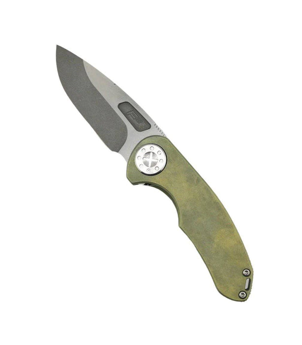 Curtiss F3 Medium Slicer Non-Flipper Stonewash MagnaCut Blade Custom OD Green (USA)