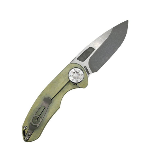 Curtiss F3 Medium Slicer Non-Flipper Stonewash MagnaCut Blade Custom OD Green (USA)